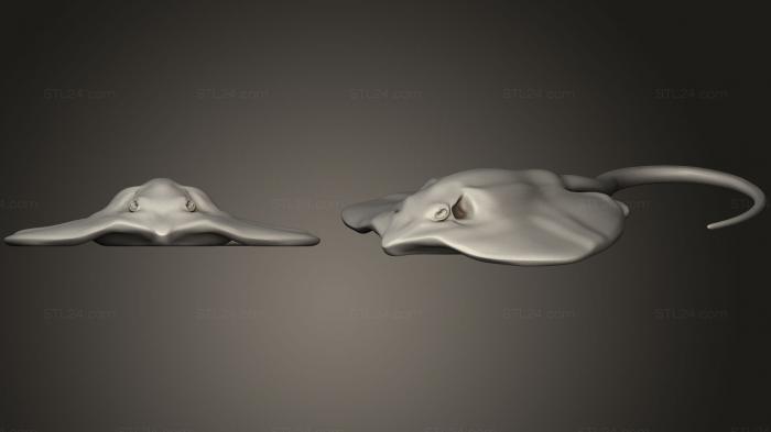 Статуэтки животных (Скат, STKJ_1505) 3D модель для ЧПУ станка